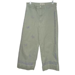 Madewell Emmett Wide-Leg Crop Pants in Sea Haze DIY Size 28